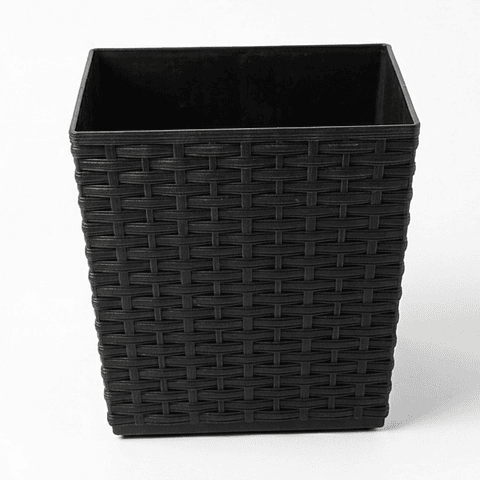Matera - Maceta Rattan Cuadrada Para Plantas