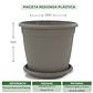 Matera Maceta Redonda Plástica 25cm Diámetro x22cm Alto Más Plato - Miniatura 16