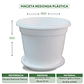 Matera Maceta Redonda Plástica 25cm Diámetro x22cm Alto Más Plato - Miniatura 19