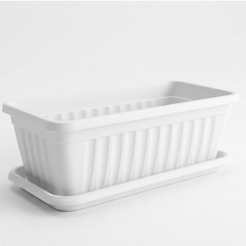 Matera Plástica Rectangular De 35 centímetros Largo Más Plato 3