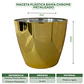 Maceta Plástica Bahía Chrome Metalizado 9cm Diámetro x8cm Alto - Miniatura 9