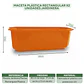 Maceta Plástica Rectangular x2 Unidades Jardinera x40cm De Largo - Miniatura 21
