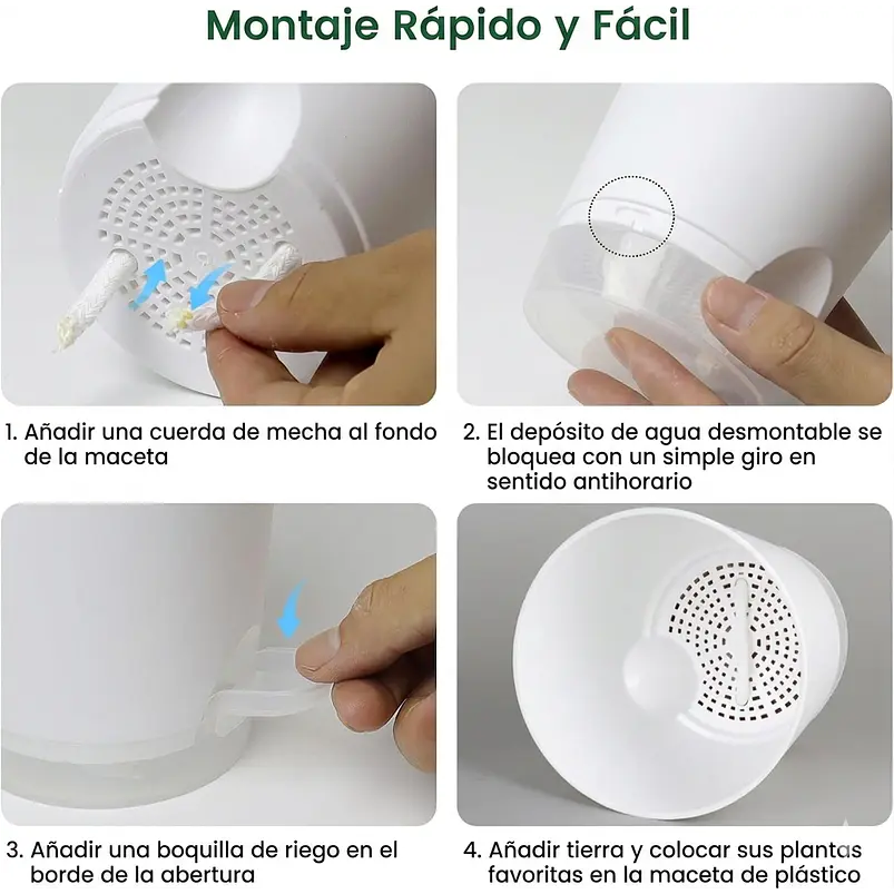 Macetas Autoriego 10cm Con Nivel De Agua Visible x5 Unidades 8