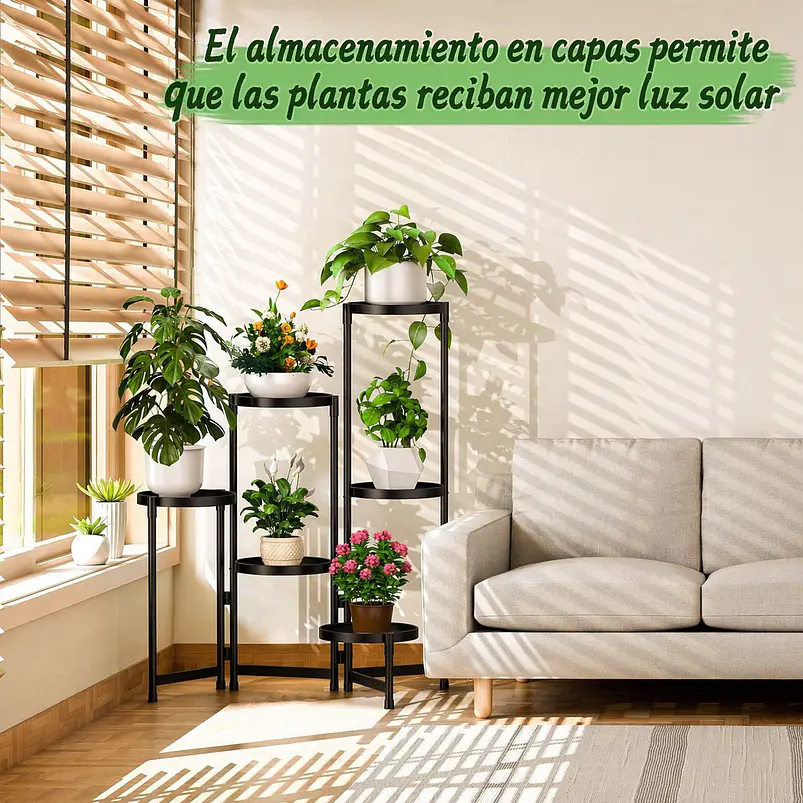 Soporte De Metal Para Plantas Estante Plegable De 6 Niveles 5