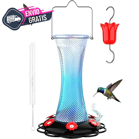 Bebedero Colgante Aves y Colibries Botella en Vidrio x 20onzas