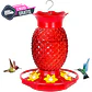 Bebedero Colibrí 16oz Diseño Piña Rojo Jardín Exterior - Miniatura 1