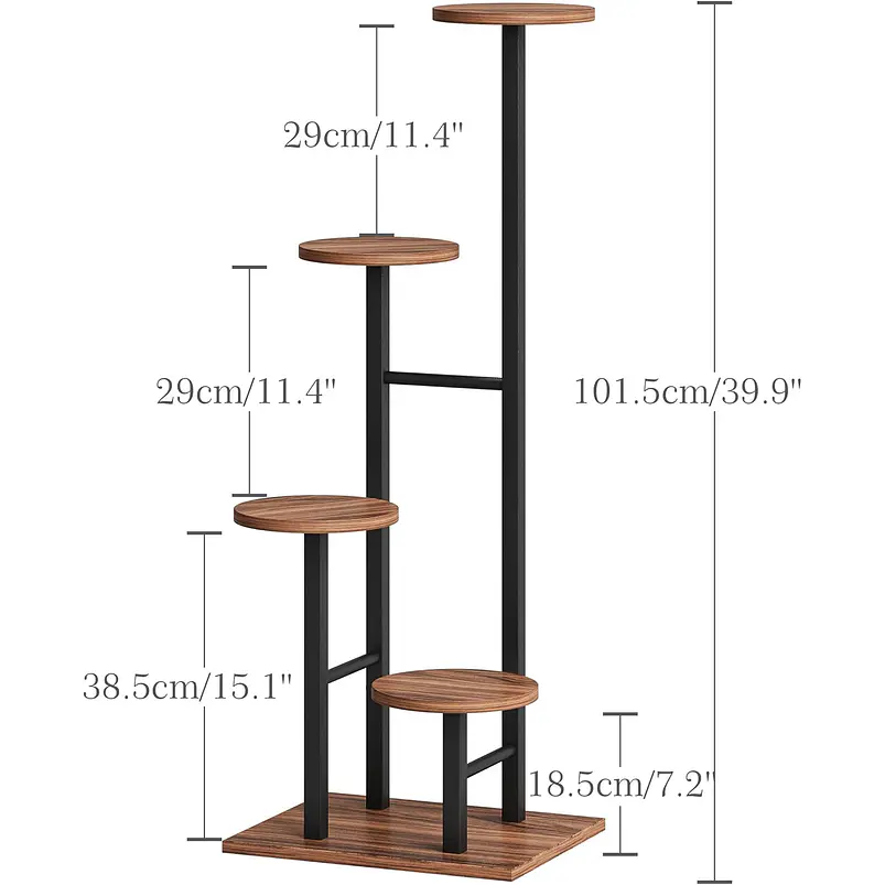 Estante Esquinero De Madera Para 5 Plantas Soporte Interior 8