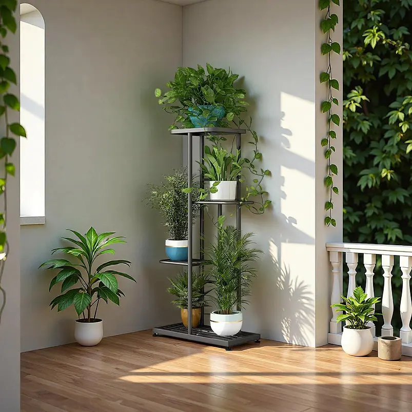 Soporte De Metal Para 5 Plantas Estante De 4 Niveles 6