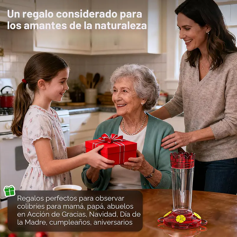 Bebedero Colibríes Plástico 415ml Antifugas x2 Unidades 9