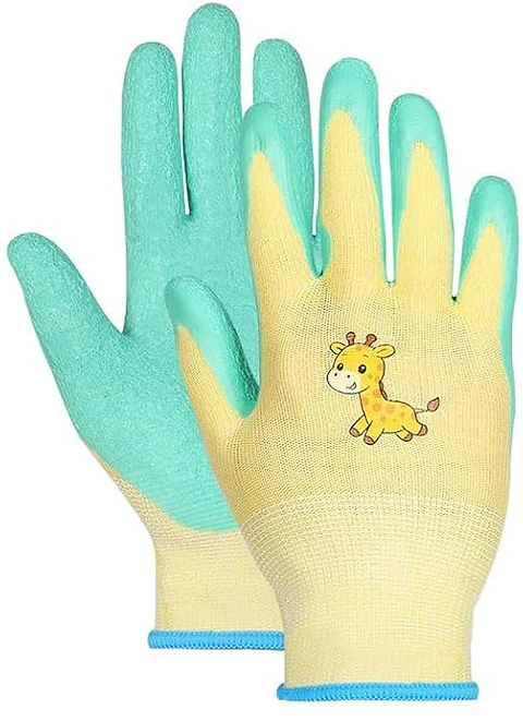 Guantes de Proteccion y Jardíneria Para Niños Agarre en Goma