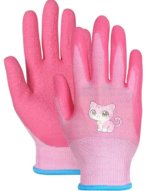 Guantes de Proteccion y Jardíneria Para Niños Agarre en Goma