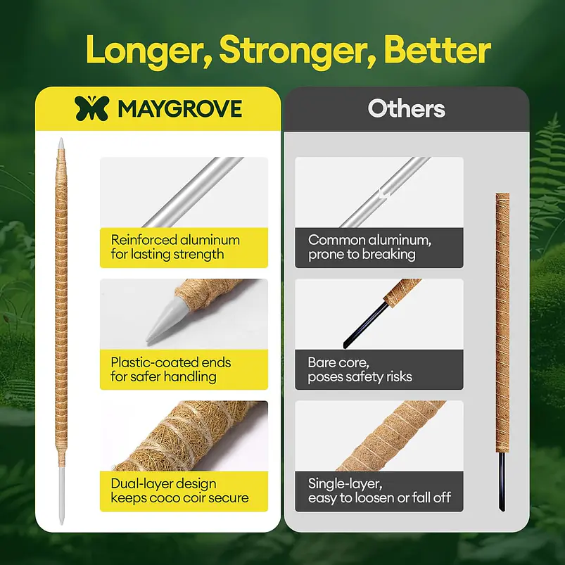 Tutores De Coco X3 Flexibles 71cm Para Plantas Trepadoras 4