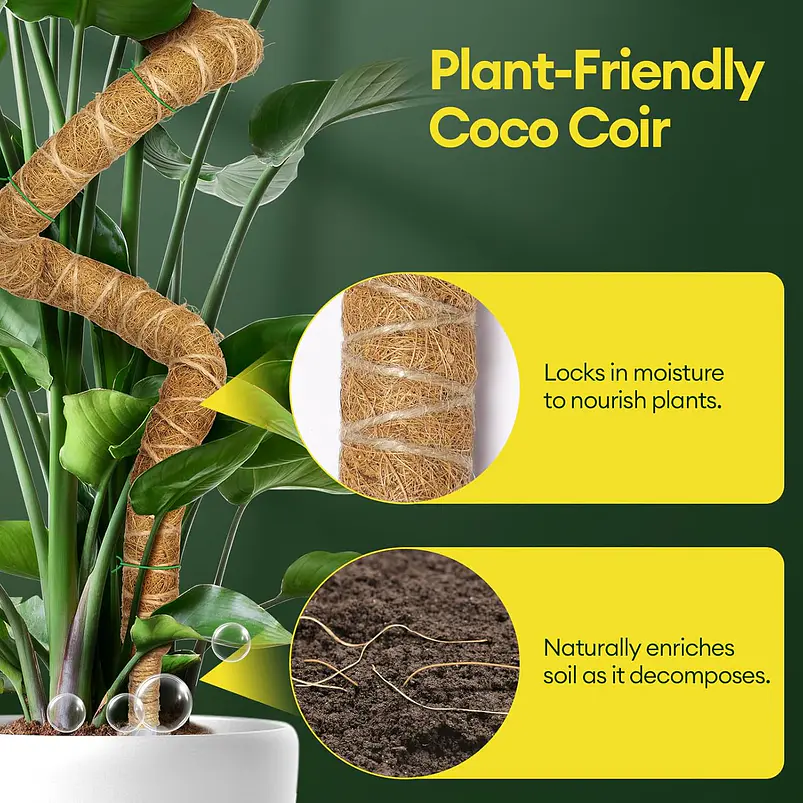 Tutores De Coco X3 Flexibles 71cm Para Plantas Trepadoras 7