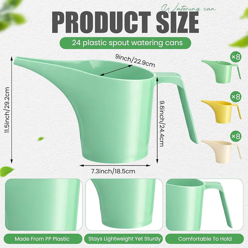 Regadera Jardín 1 Litro Ligera Para Plantas Interior y Exterior 4