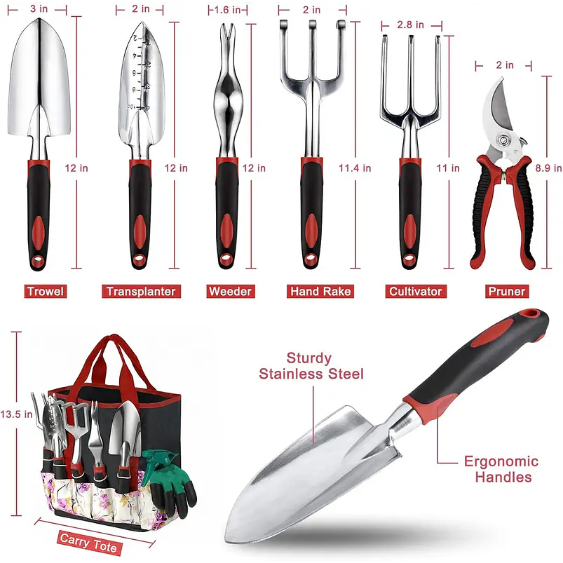 Kit Jardinería 83 Piezas Ergonómico Aluminio Para Suculentas 2