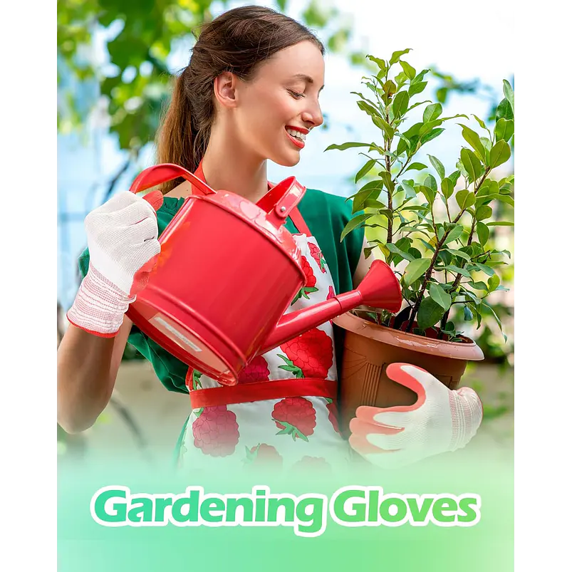 Guantes de Proteccion Jardinería x01 Par Unisex Caucho Transpirable S-M 10