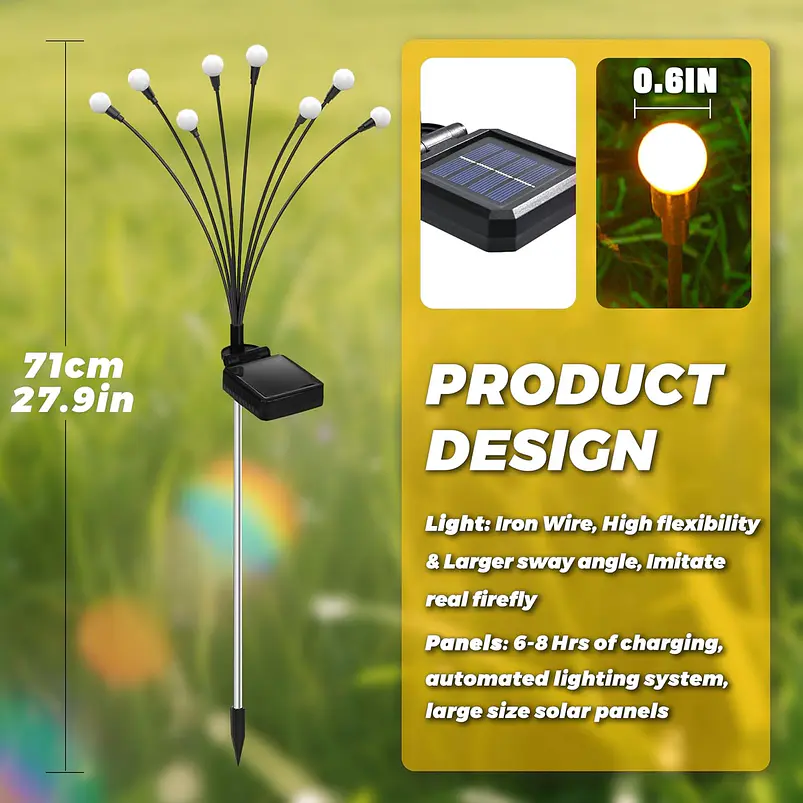 Lamparas de Luz Led Jardín x2 15