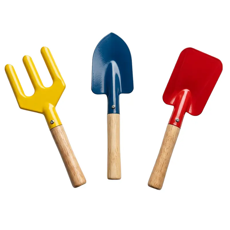 Set Esencial de Herramientas Jardinería Para Niños Metálicos x3 piezas 1