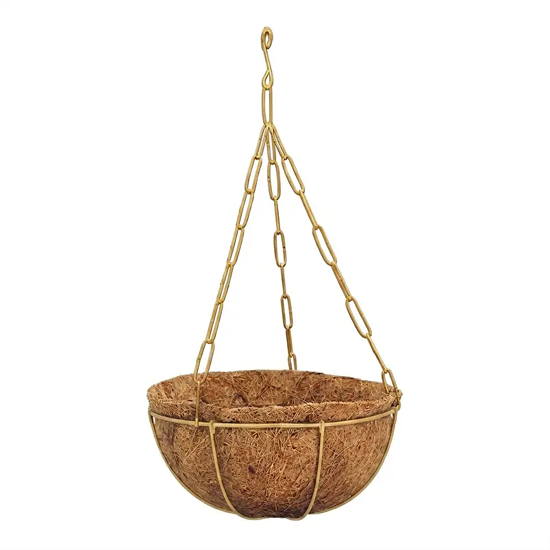 Canasta De Colgar Para Plantas Más Nido De Coco x32 Centímetros Diámetro. 4