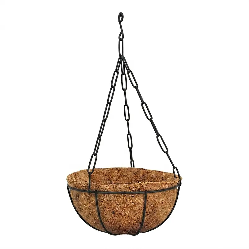 Canasta De Colgar Para Plantas Más Nido De Coco x32 Centímetros Diámetro. 1
