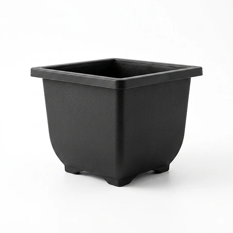 Maceta Plástica de Bonsái Cuadrada 13cm Ancho x 10cm Alto
