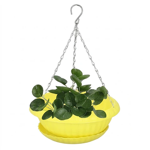 Maceta de Plantas Plástica Colgante con Plato de Drenaje