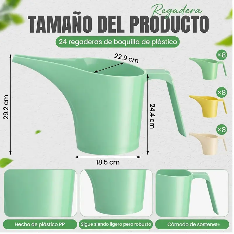 Regadera Plastica de Jardíneria x500 ML Ligera Para Plantas Interior y Exterior  4