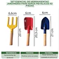 Set Esencial de Herramientas Jardinería Para Niños Metálicos x3 piezas - Miniatura 2