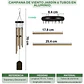Campana de Viento Jardín 6 Tubos En Aluminio - Miniatura 2