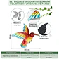 Set Figuras Decorativas Jardín Colibríes x4 unidades de pared - Miniatura 2