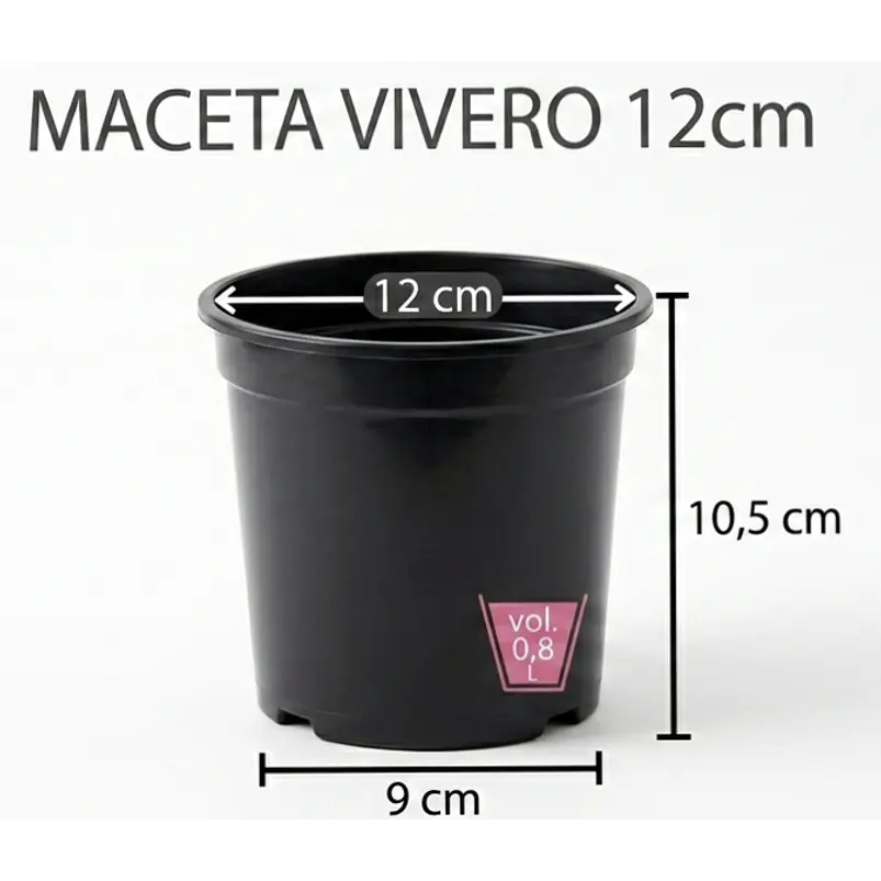 Maceta Plástico Tipo Vivero 12cm x10.5cm x50unidades 2