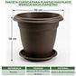 Maceta Clásica Para Plantas Más Plato Wengue 50cm Diámetro  - Miniatura 2