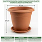 Maceta Clásica Para Plantas Más Plato Wengue 50cm Diámetro  - Miniatura 4