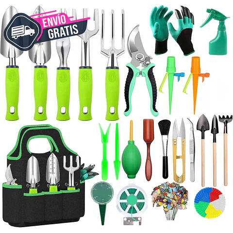 Juego De Herramientas De Jardinería Full de 84 Piezas en Aluminio