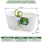 Maceta Plástica Blanca 25cm x12cmx12cm Más Tijera 3 Laminas - Miniatura 2