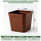 Maceta Plástica De Siembra Tipo Vivero 7cm Cuadrada x25 unidades - Miniatura 2