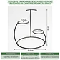 Soporte Para Maceta x3 Puestos(9cm) Redondo 26 centímetros Alto Barú - Miniatura 2