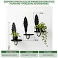 Soporte Metalico De Pared Decorativo Plantas y Macetas x3 Unidades - Miniatura 2