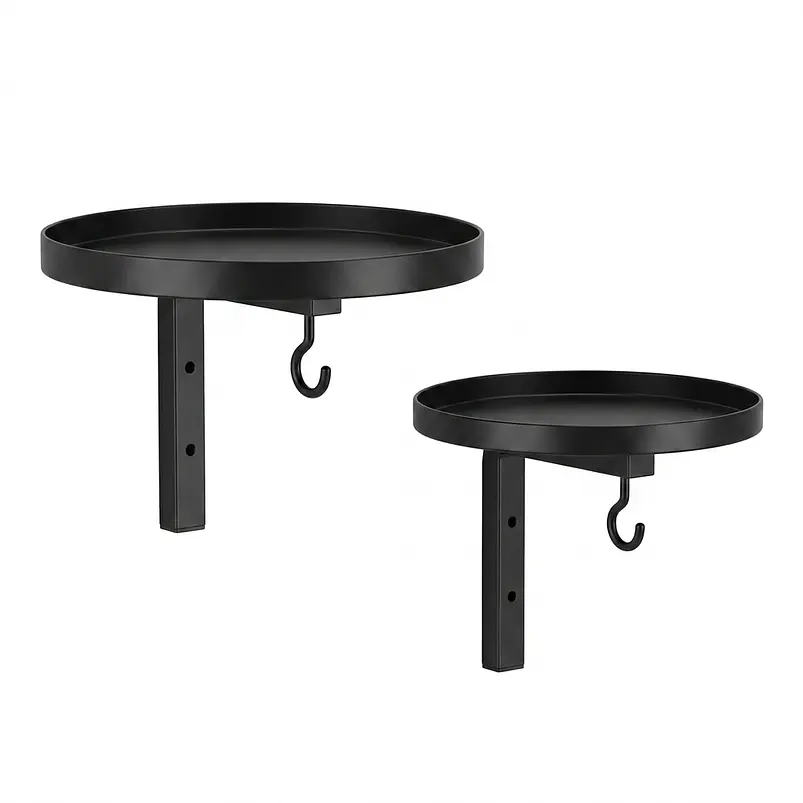 Set 2 Soportes Pared Con Ganchos Plantas Metal Resistente 1