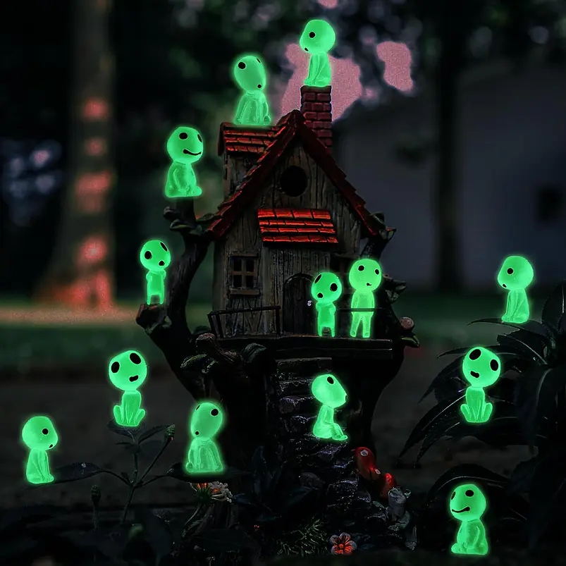 Figura Aliens Luminoso Decorativo Terrario Jardin Hadas x10 piezas 7