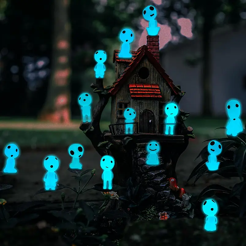 Figura Aliens Luminoso Decorativo Terrario Jardin Hadas x10 piezas 6