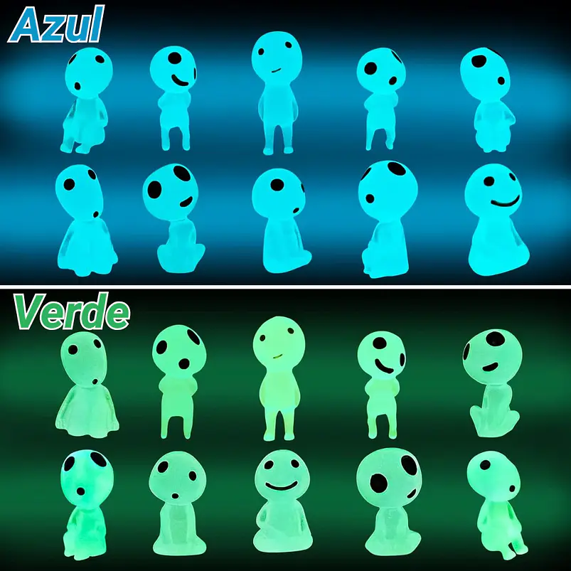 Figura Aliens Luminoso Decorativo Terrario Jardin Hadas x10 piezas 9