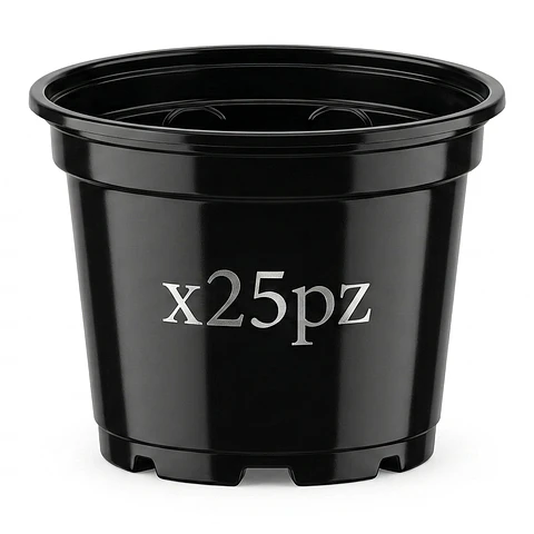 Maceta de siembra tipo vivero x25 unidades 14cm diámetro x12cm alto P14