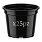 Maceta de siembra tipo vivero x25 unidades 14cm diámetro x12cm alto P14 - Miniatura 1
