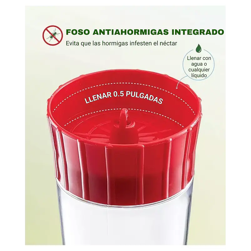 Bebedero De Colibries Aves Vidrio Premium Colgante Para Jardines 5
