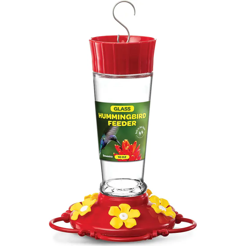 Bebedero De Colibries Aves Vidrio Premium Colgante Para Jardines 1