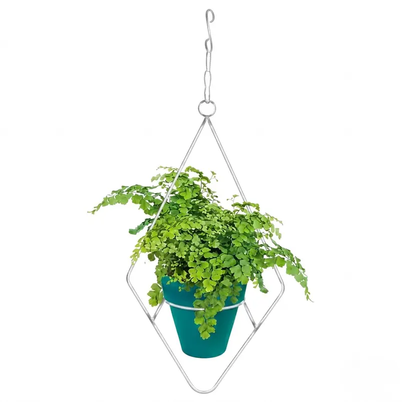 Soporte de Plantas Diseño Rombo Para Macetas Colgante 48cms Alto x 13cm Diámetro 2