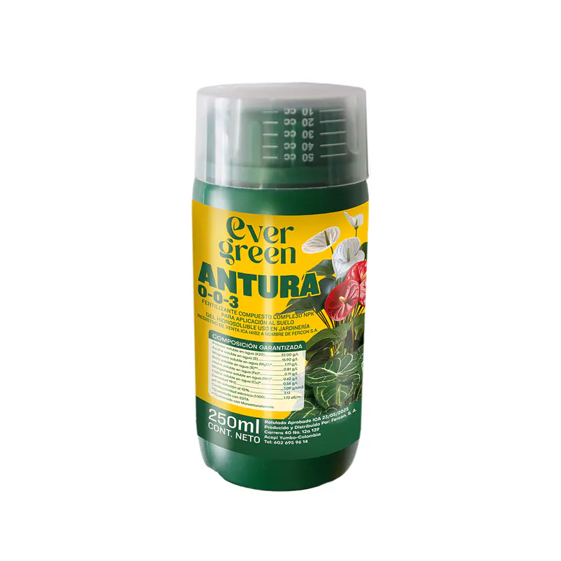 Fertilizante Evergreen Antura 250cc Potencia Floración 1