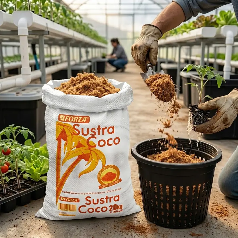 Sustrato De Fibra De Coco 20kg Para Hidroponía 3