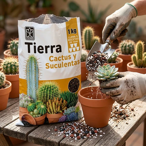 Sustrato Abono Tierra De Cactus y Suculentas x 1Kg